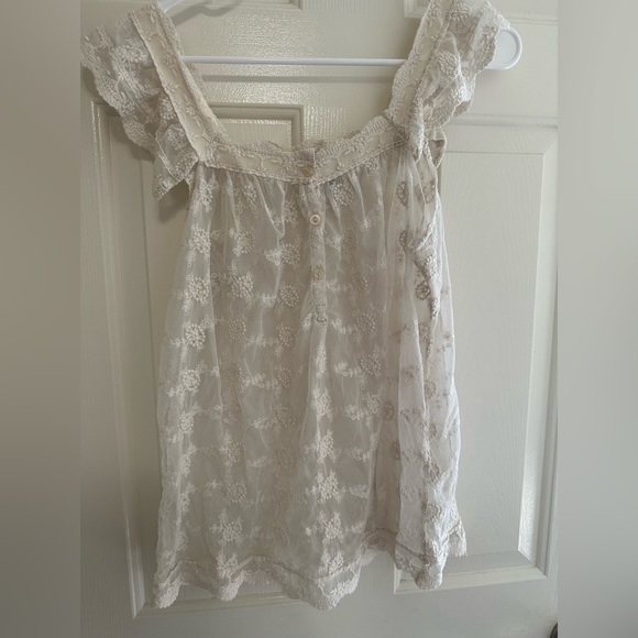 Pinky Tops - lacey mesh tank top